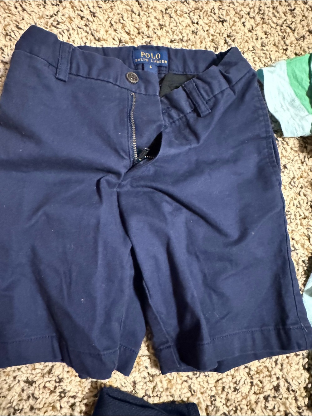 Ralph Lauren Navy Flat-Front Boy’s Chino Shorts